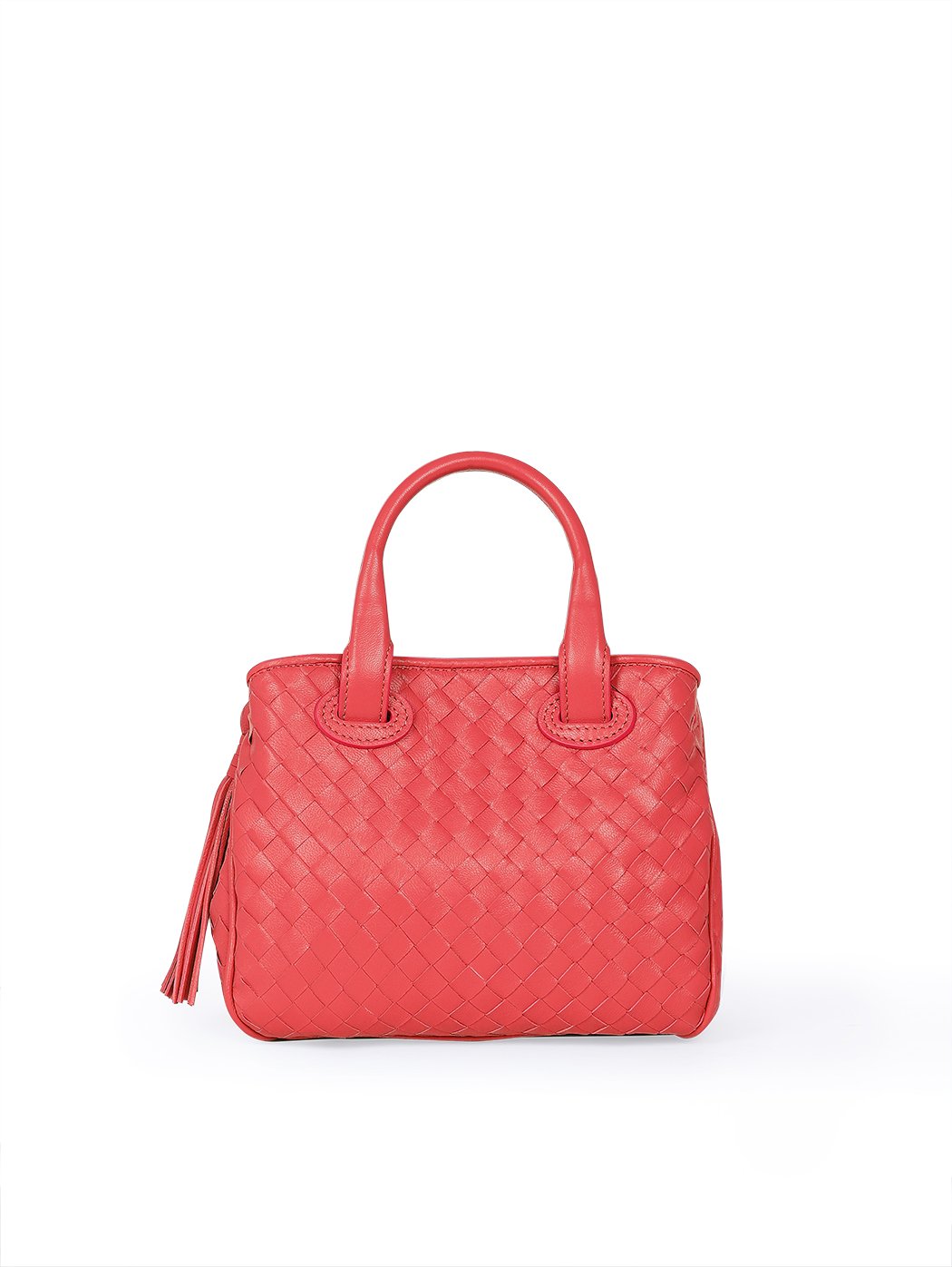 Женская плетеная сумочка коллекции Intrecci красного цвета