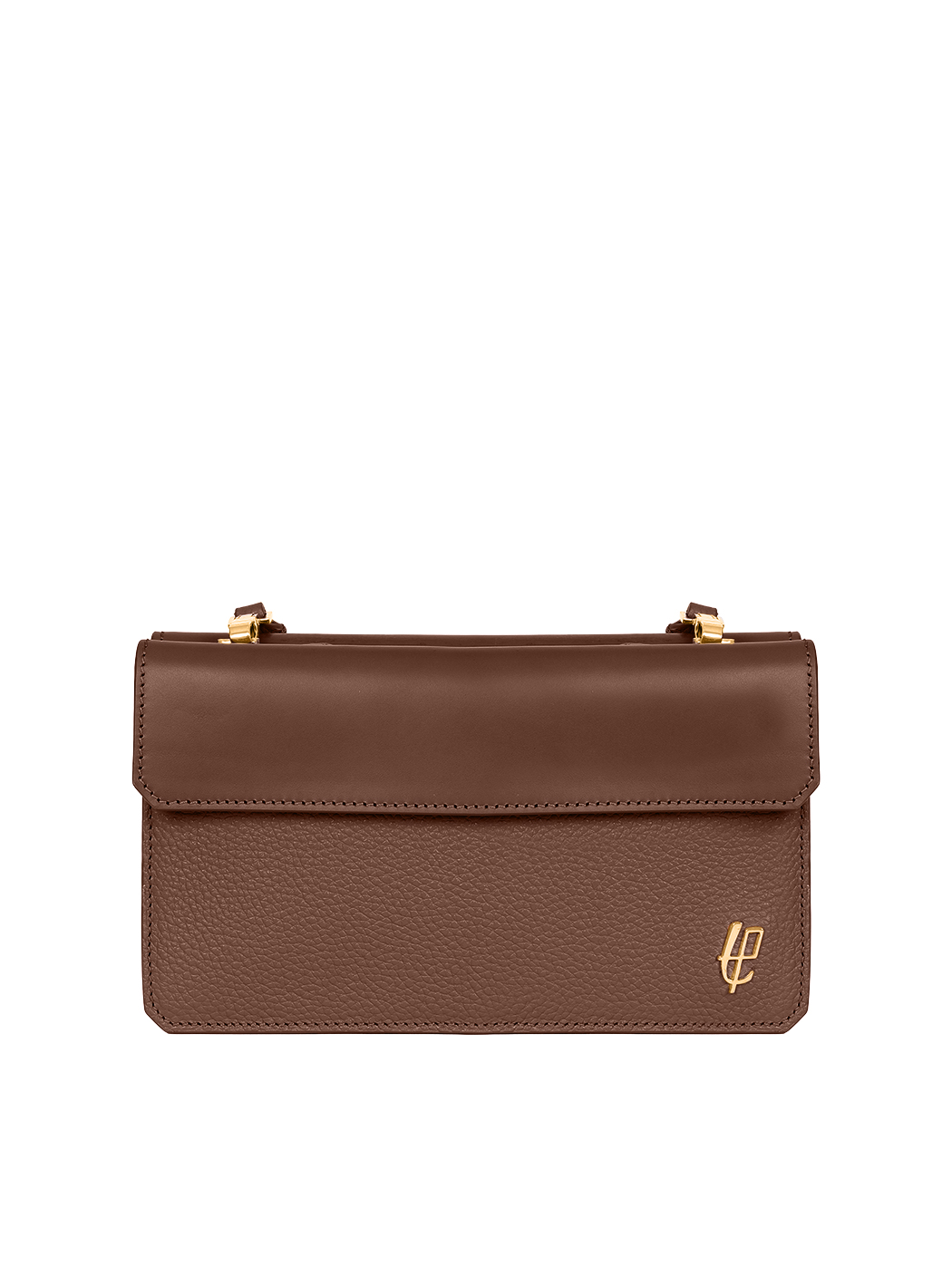 Crossbody Leather Clutch Bag Teodora Dark Brown
