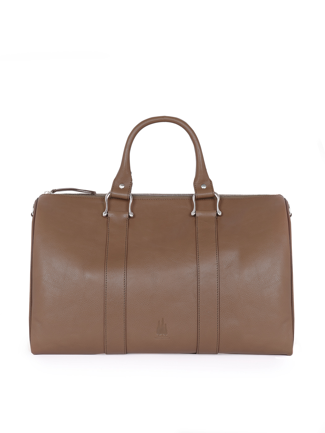 Large Weekender Travel Satchel Dark Brown