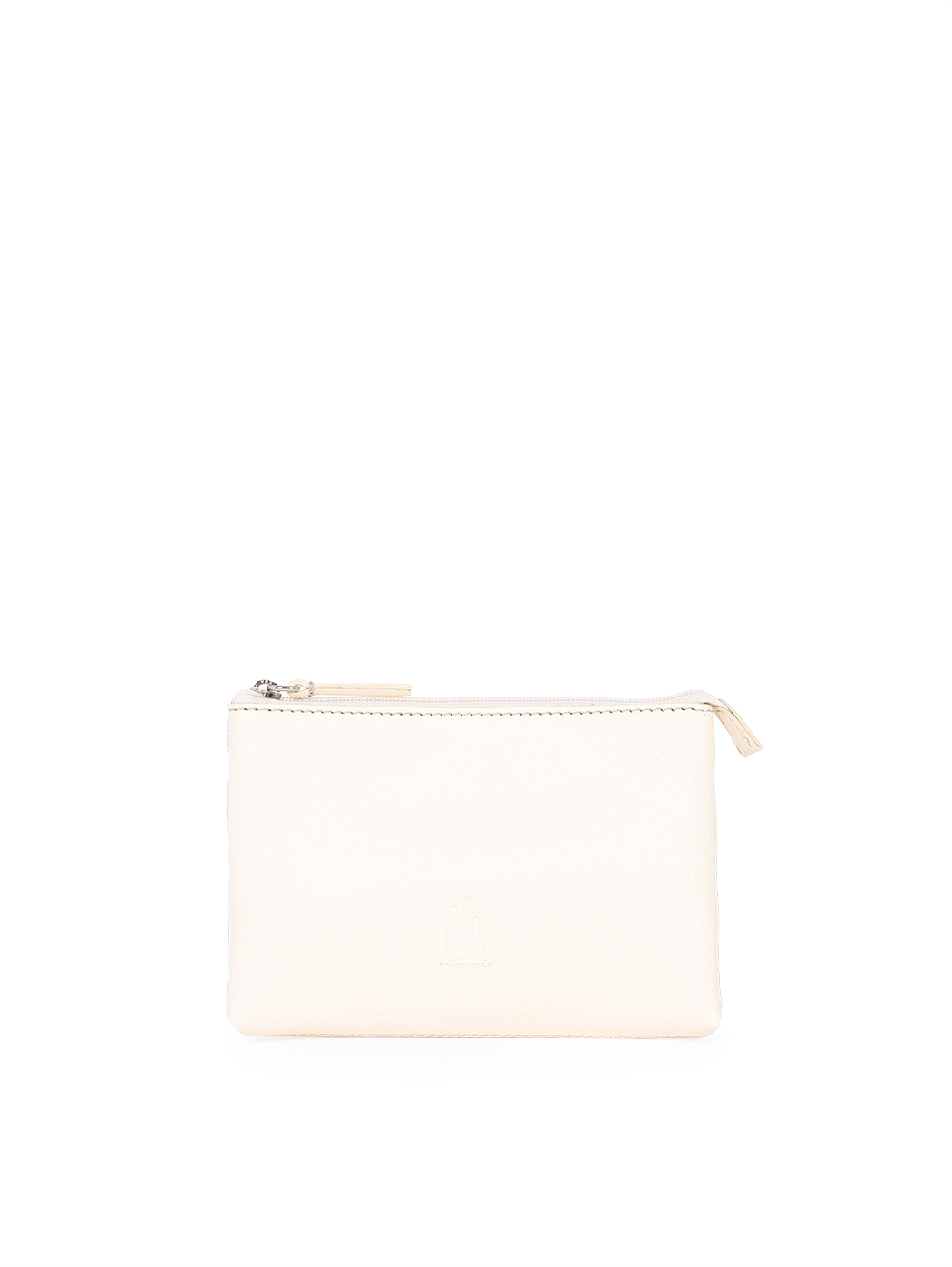 Small Travel Pouch in Leather Ivory