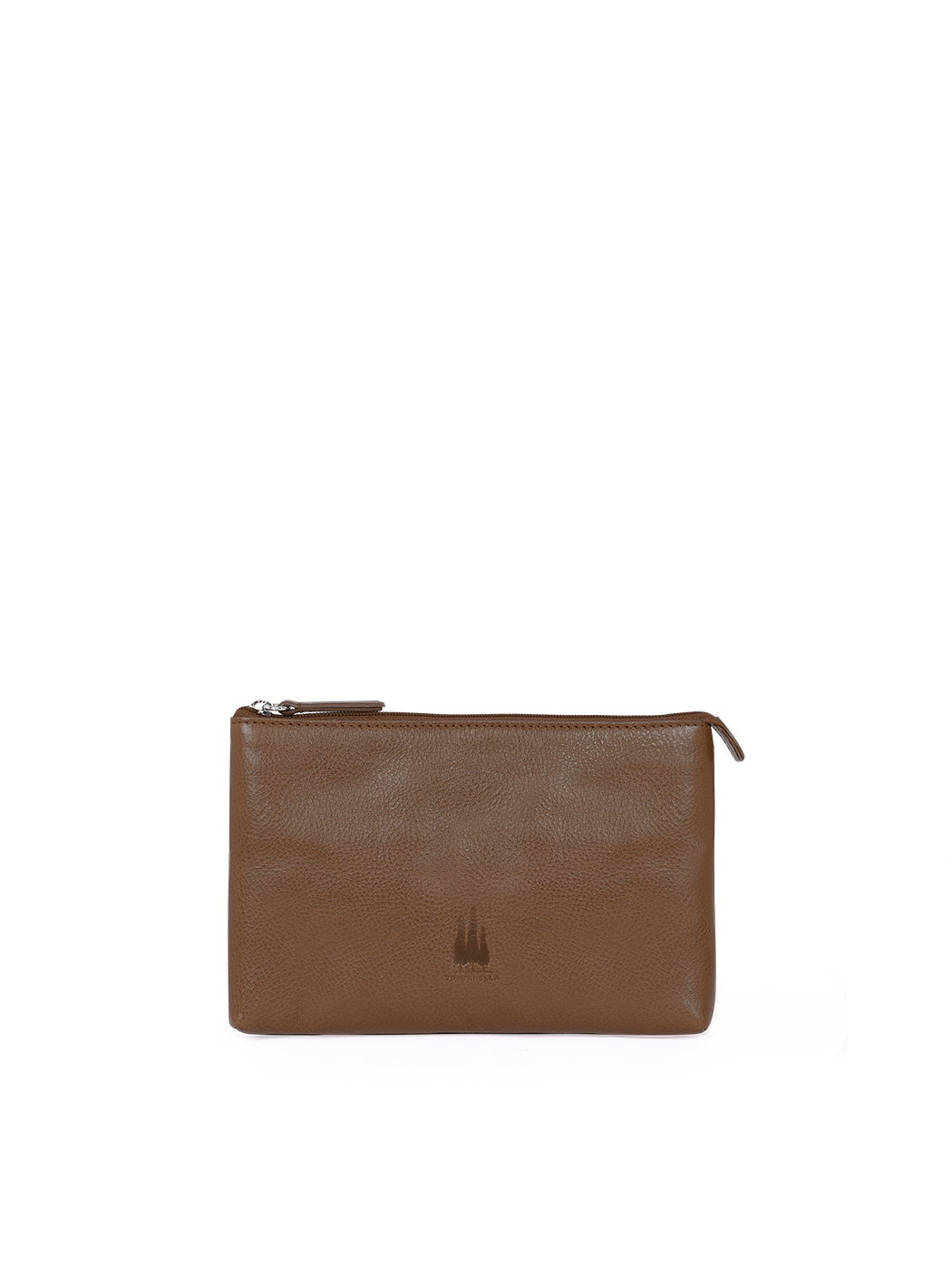 Small Travel Pouch in Leather Dark brown