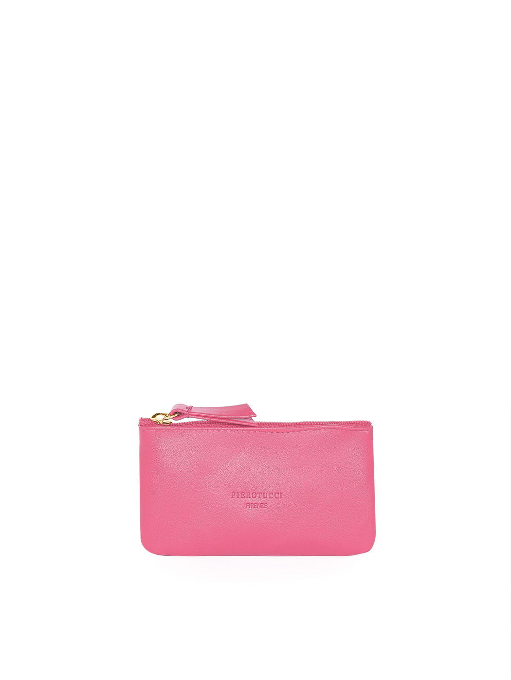 Bustina portachiavi in pelle Fuxia