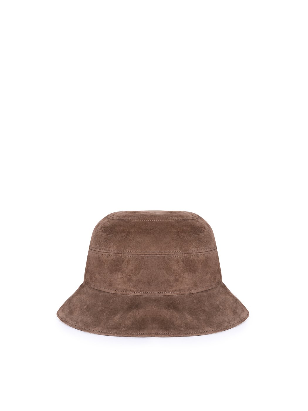 Замшевая шляпа - клош коричневого цвета