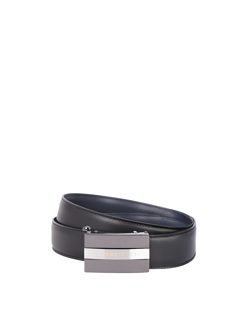 Pierotucci Calfskin Two-in-One Compression Buckle Belt 30mm Blue/Black