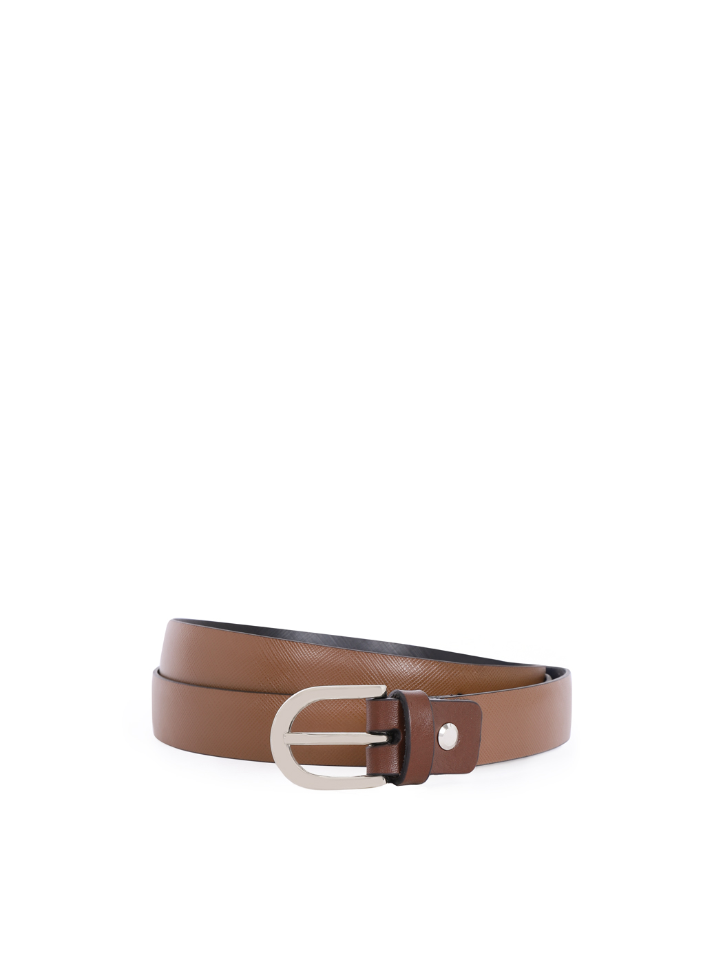 Reversible Saffiano Leather Cut-to-Size Belt 25mm Brown/Black