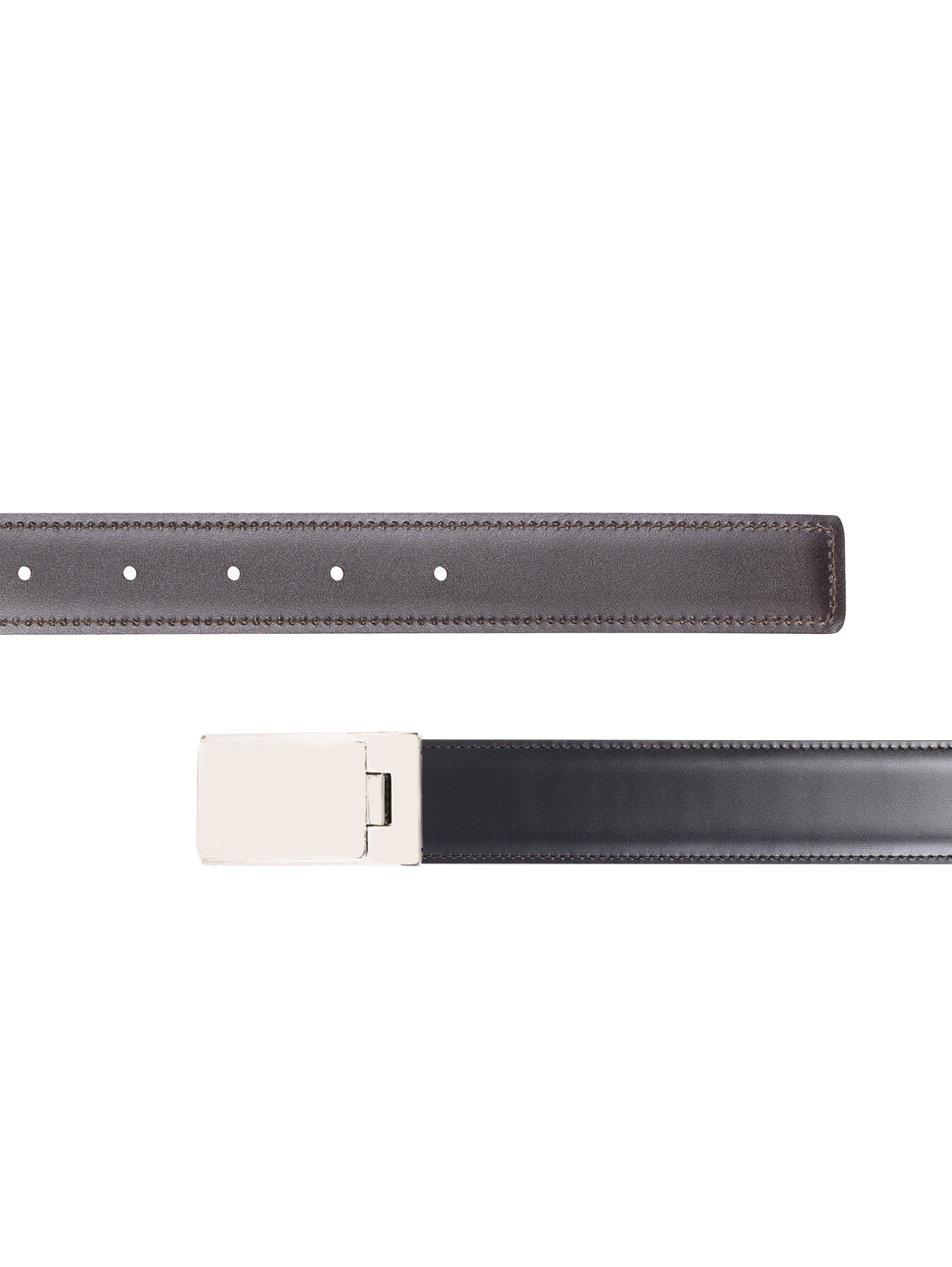 Модный ремень из кожи Black/Brown