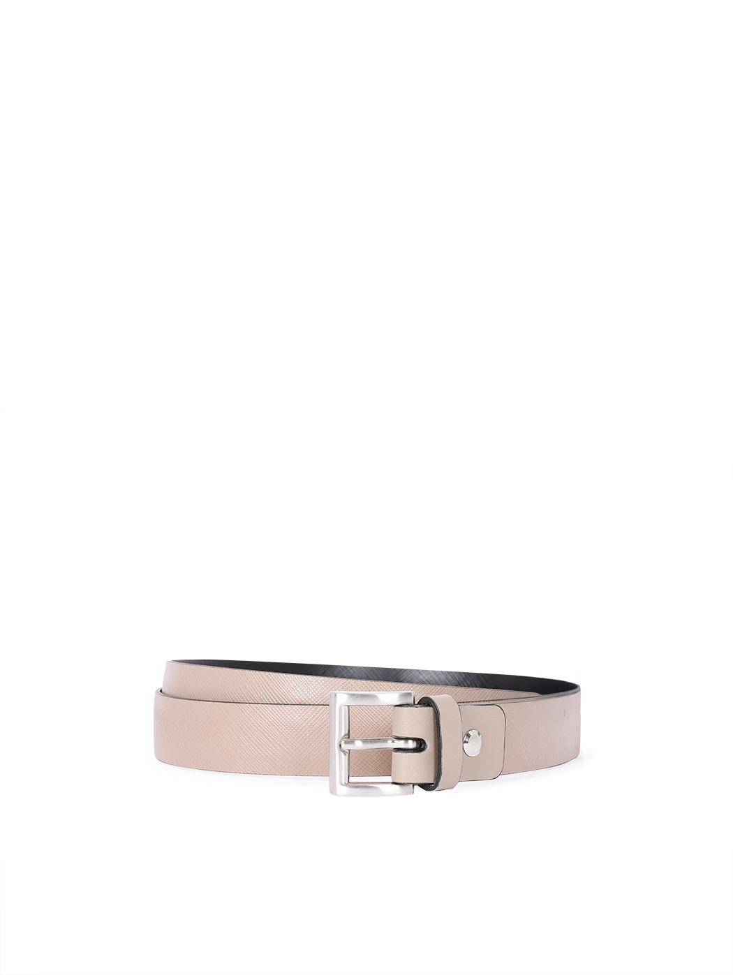Reversible Saffiano Leather Cut-to-Size Belt 25mm Taupe/Black