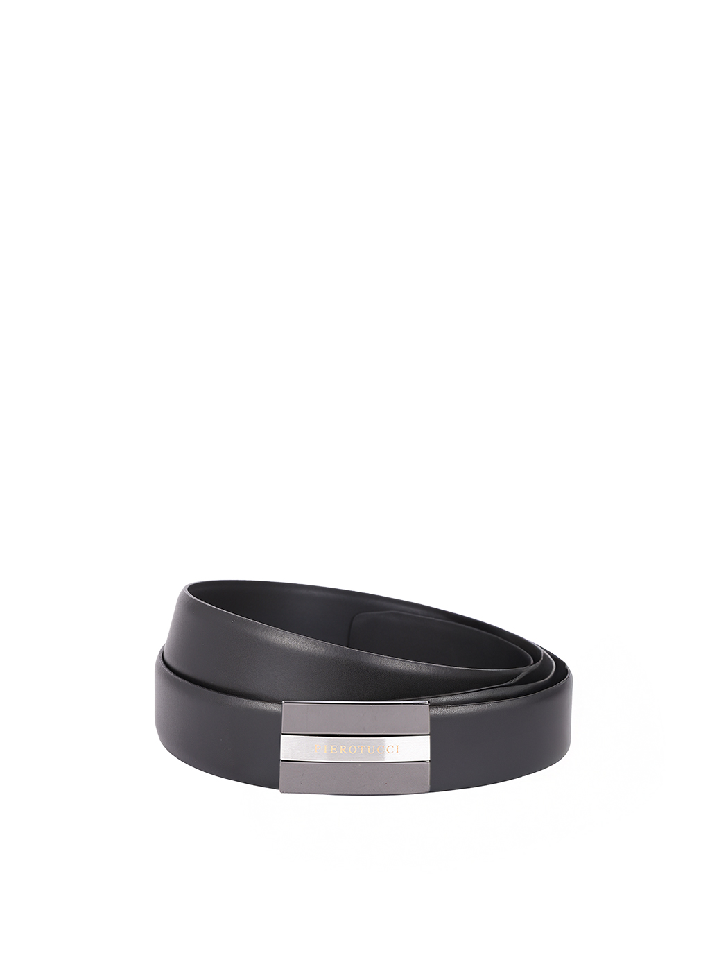 Pierotucci Smooth Calfskin Leather Belt 30mm Black