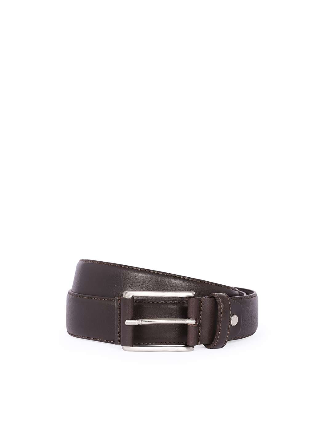 Everyday 3 cm Smooth Stitched Leather Belt Brown
