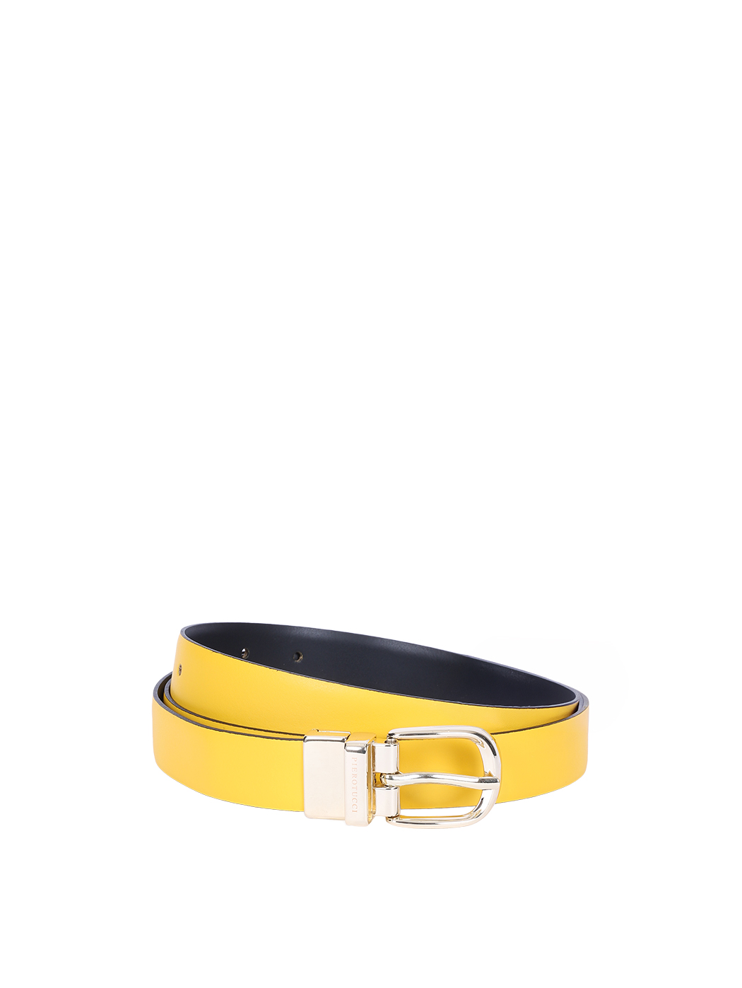 Smooth Leather Reversible Belt 25mm Yellow/Black