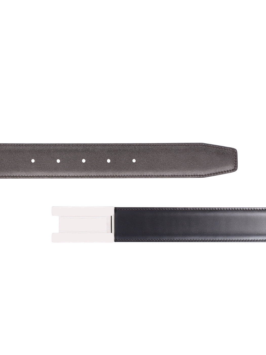 Leather Reversible Cut-to-size Belt 35mm Dark Brown/Black