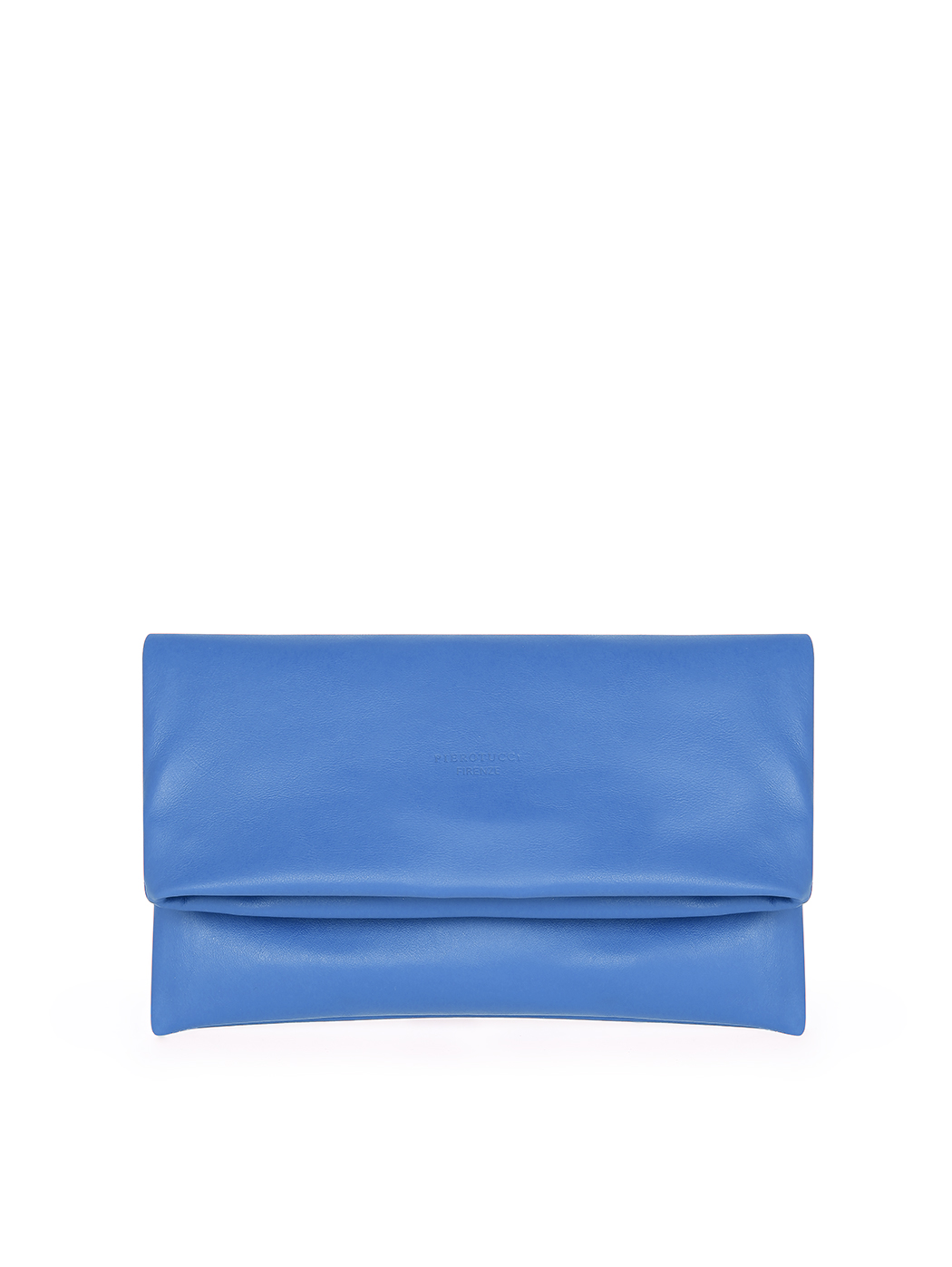 Кожаный клатч из натуральной кожи светло - голубого цвета