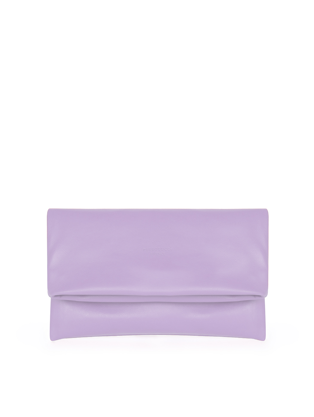 Clutch in pelle lilla con tracolla 