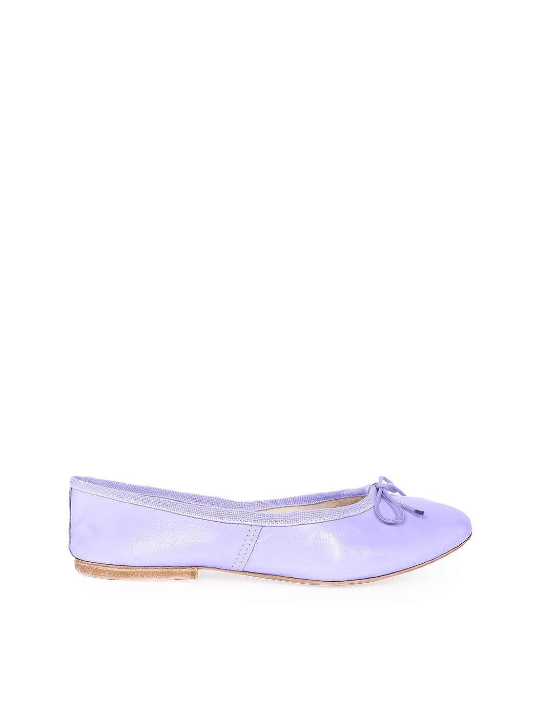 E.Porselli 浅紫色羊皮经典款芭蕾舞鞋