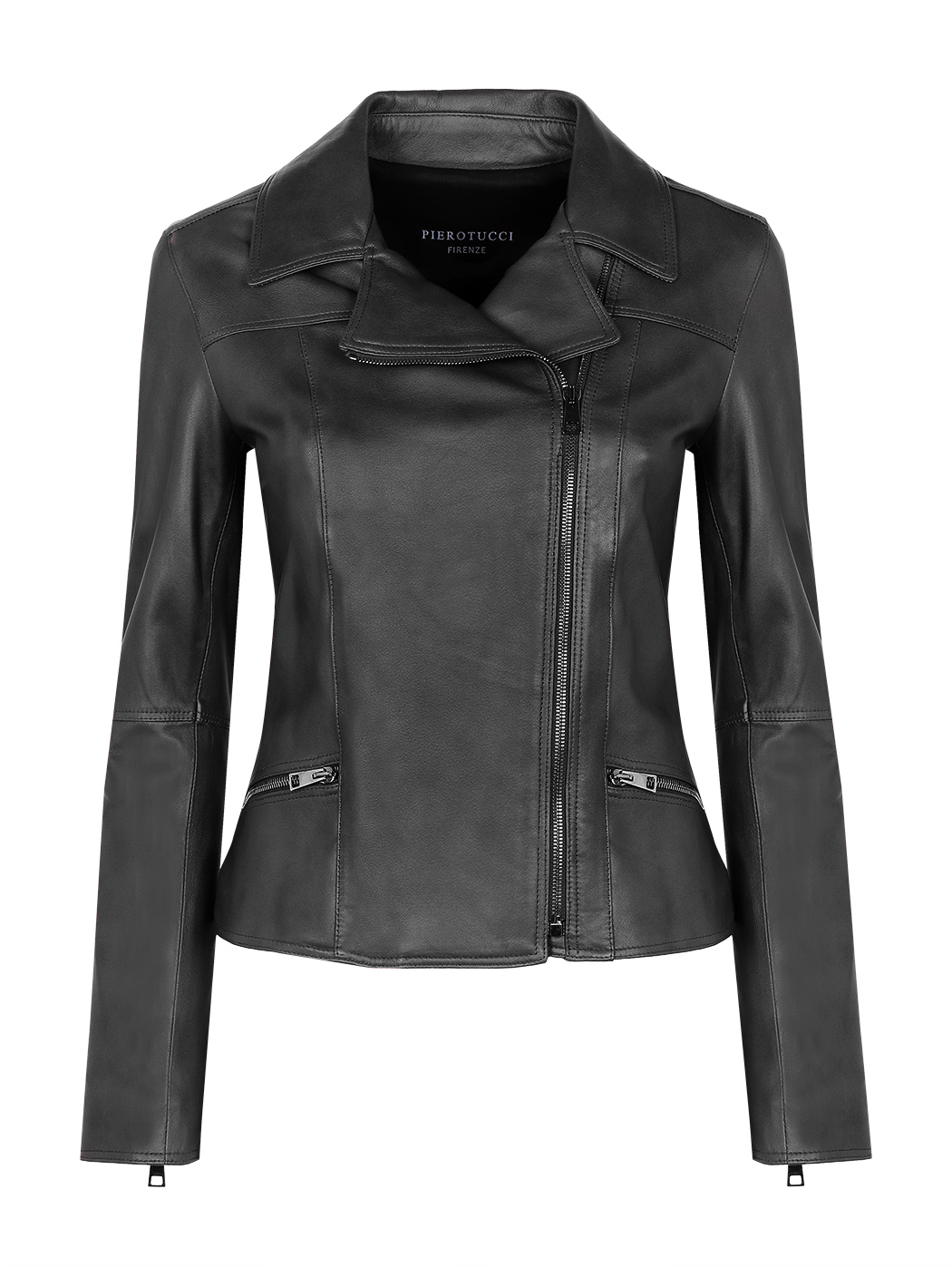 Asymmetrical Zip Jacket Black