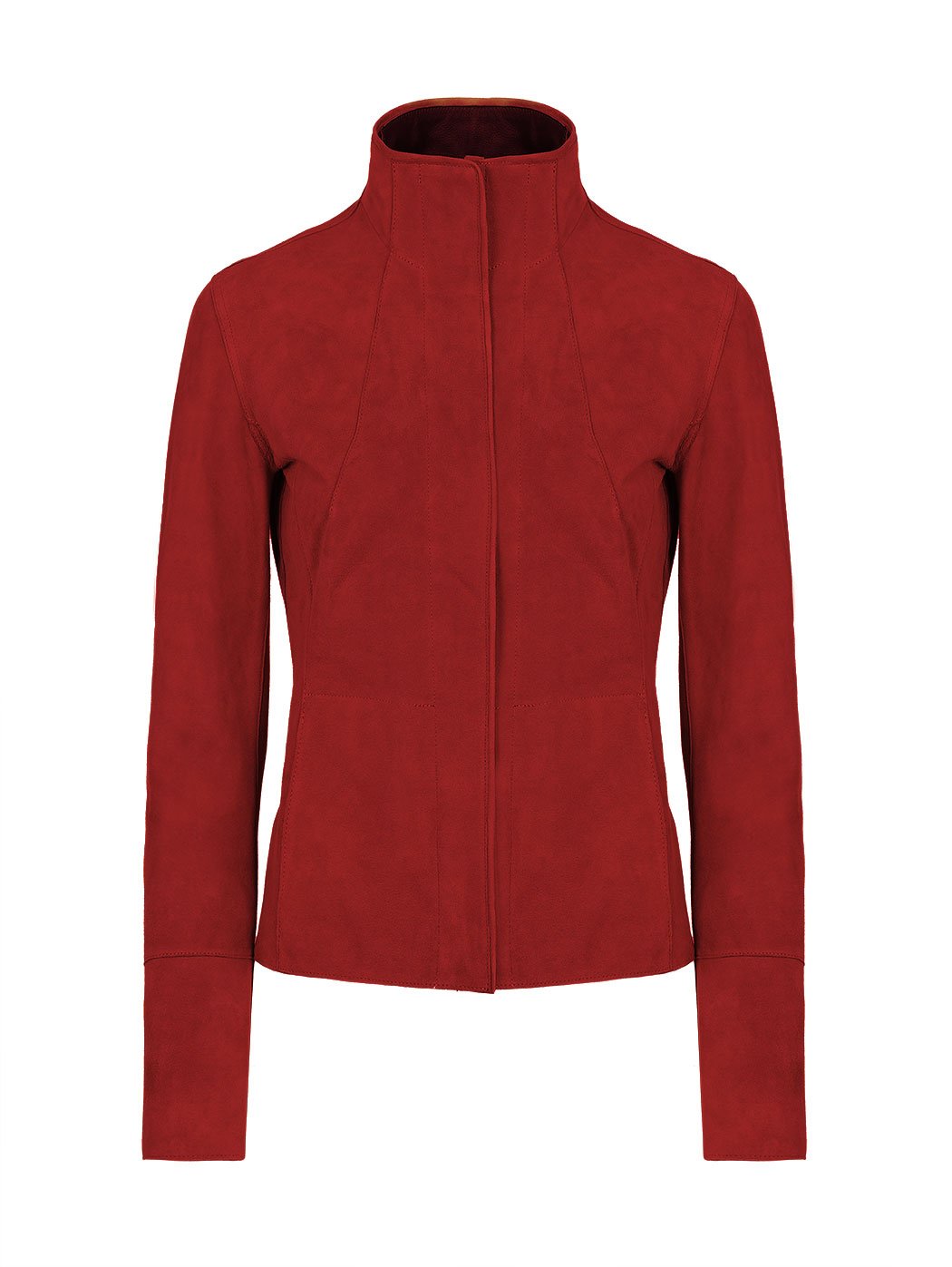 Женская двусторонняя куртка красного цвета