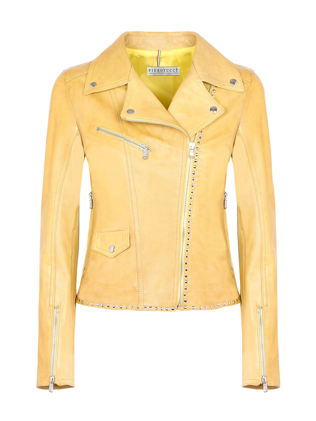 Женская куртка косуха желтый