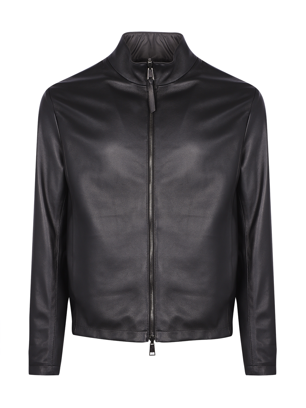 Reversible Double-faced Leather Parka Jacket Black
