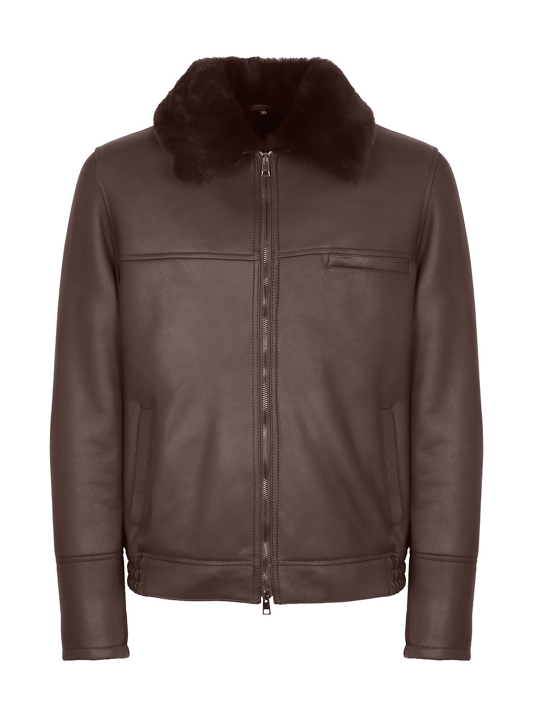 Shealing Double-faced Bomber Jacket Brown