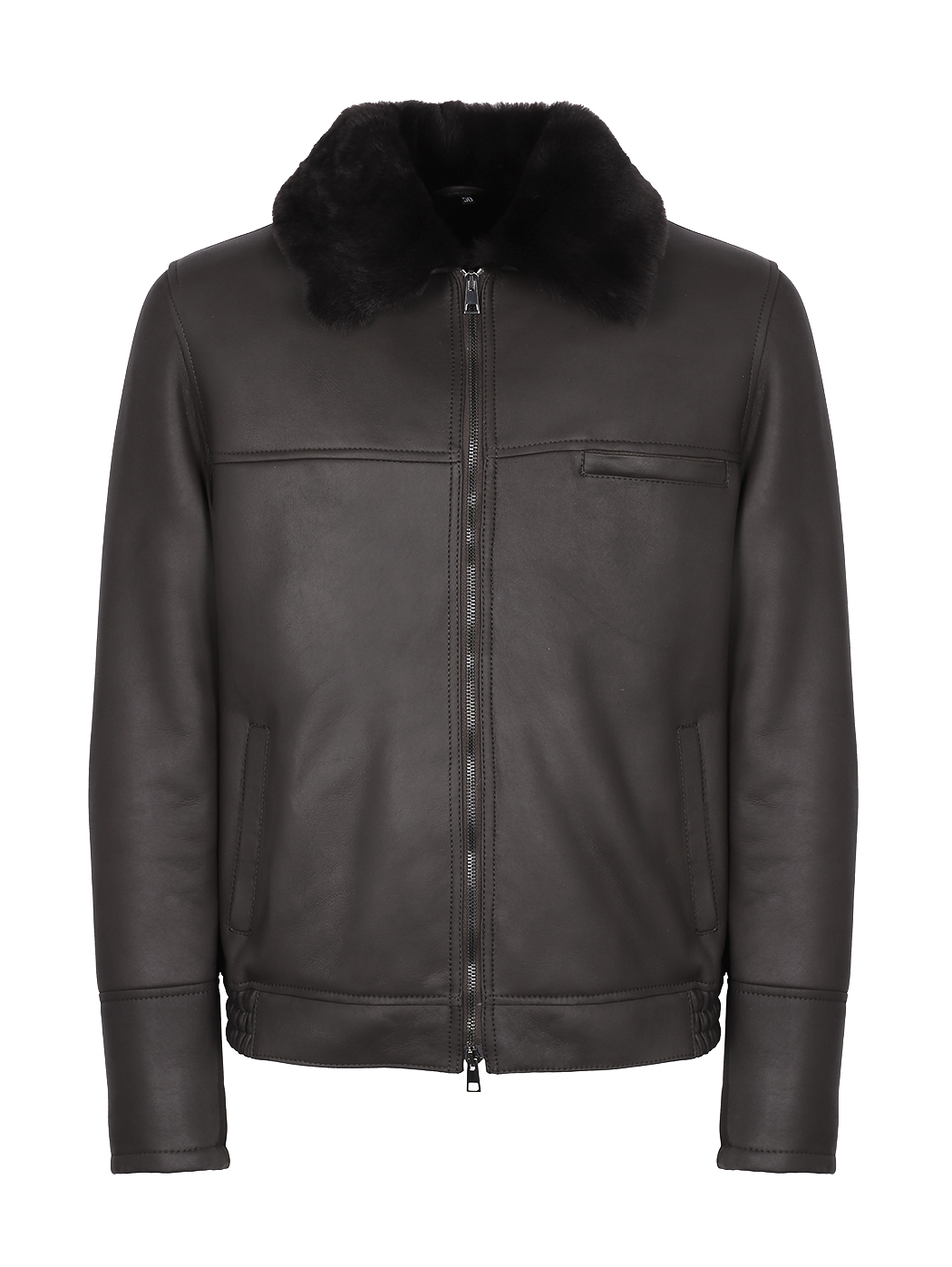 Shearling Double-faced Bomber Jacket Black