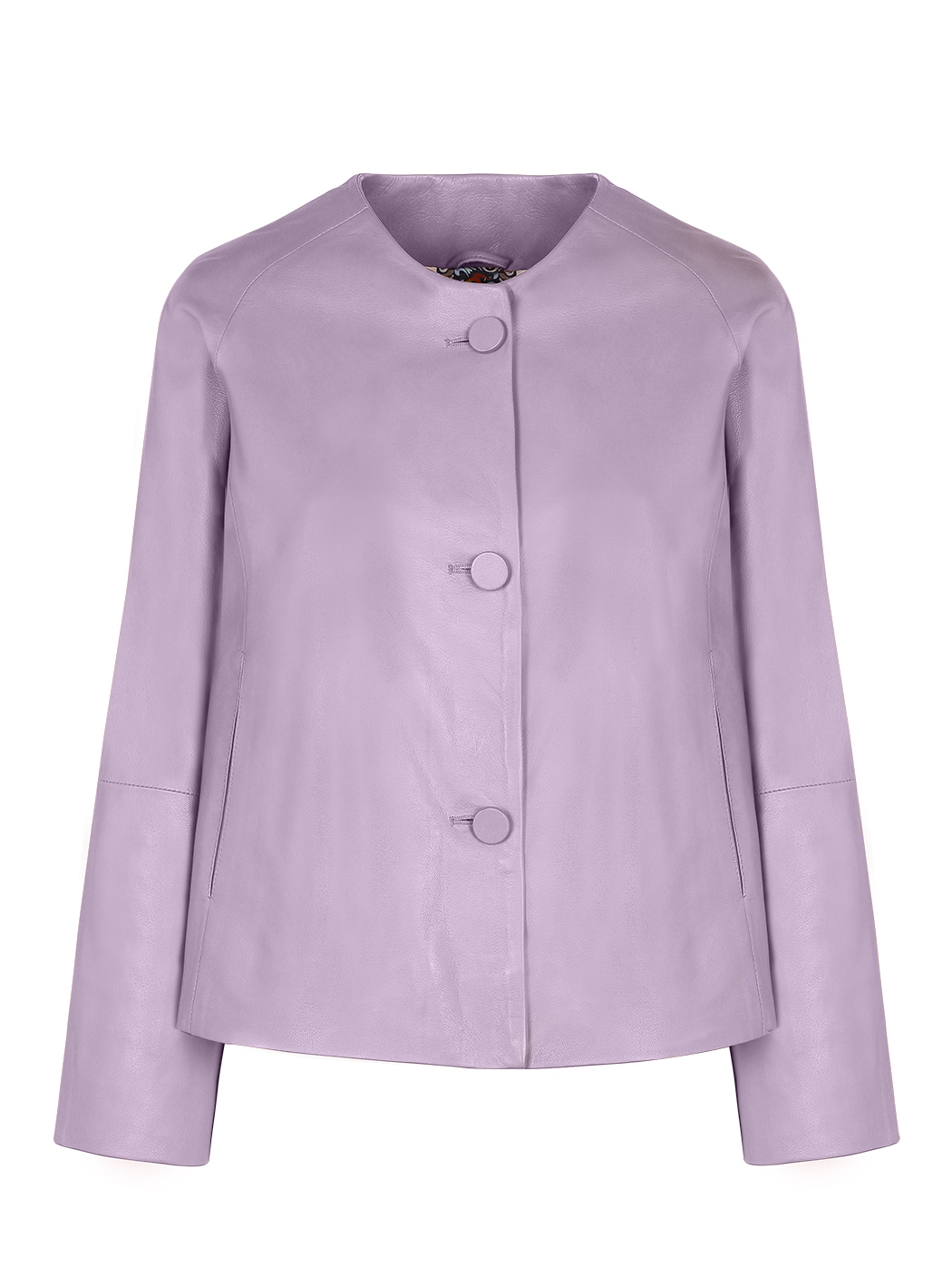Lilac Classic leather flared jacket