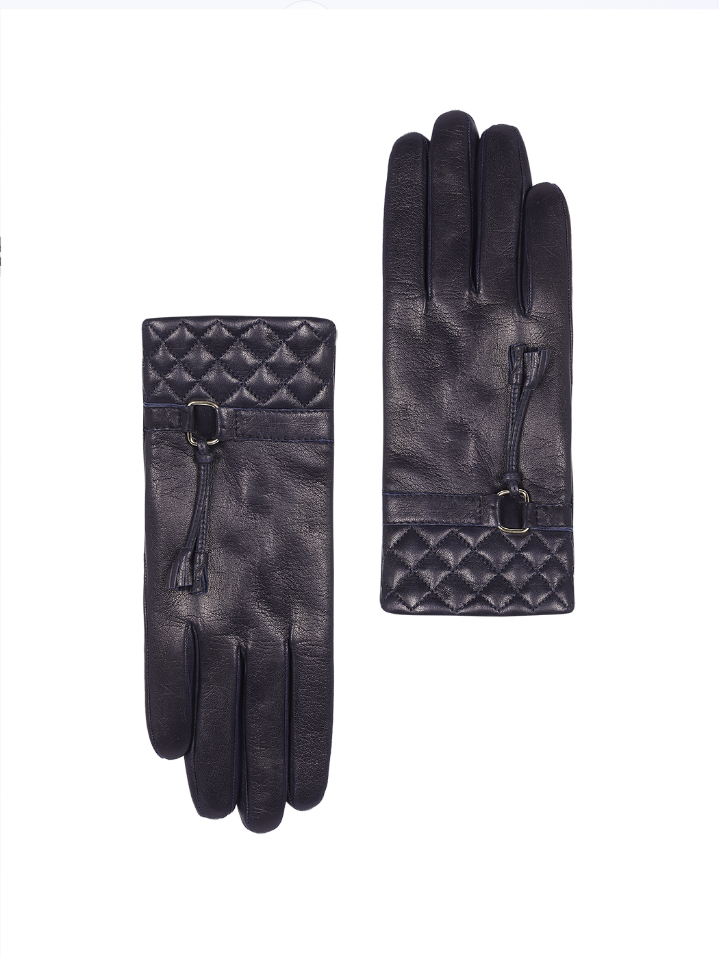 Women's Cashmere-lined Leather Gloves Cobalt