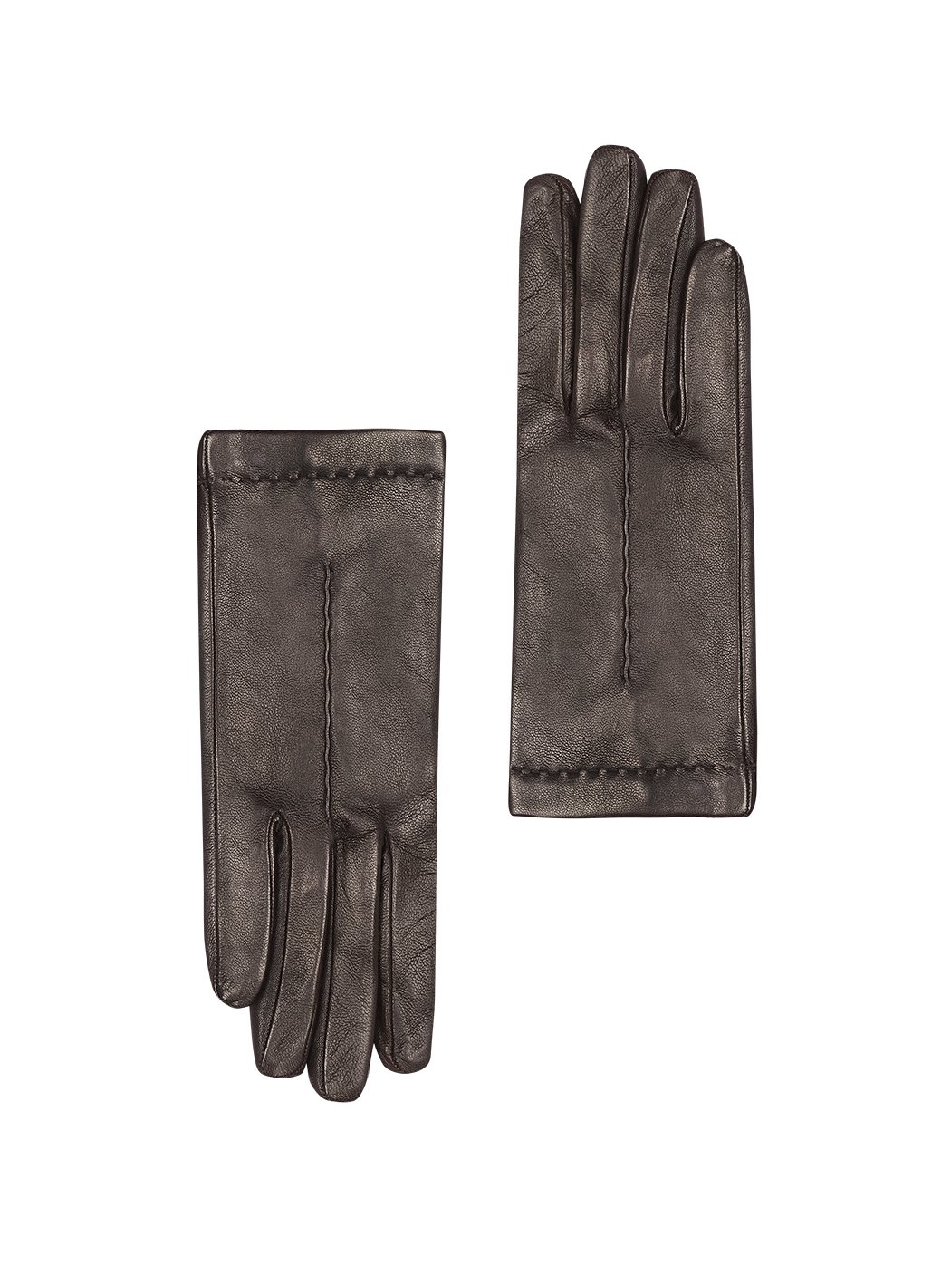 Women's Silk lined Gloves in Leather Dark Brown