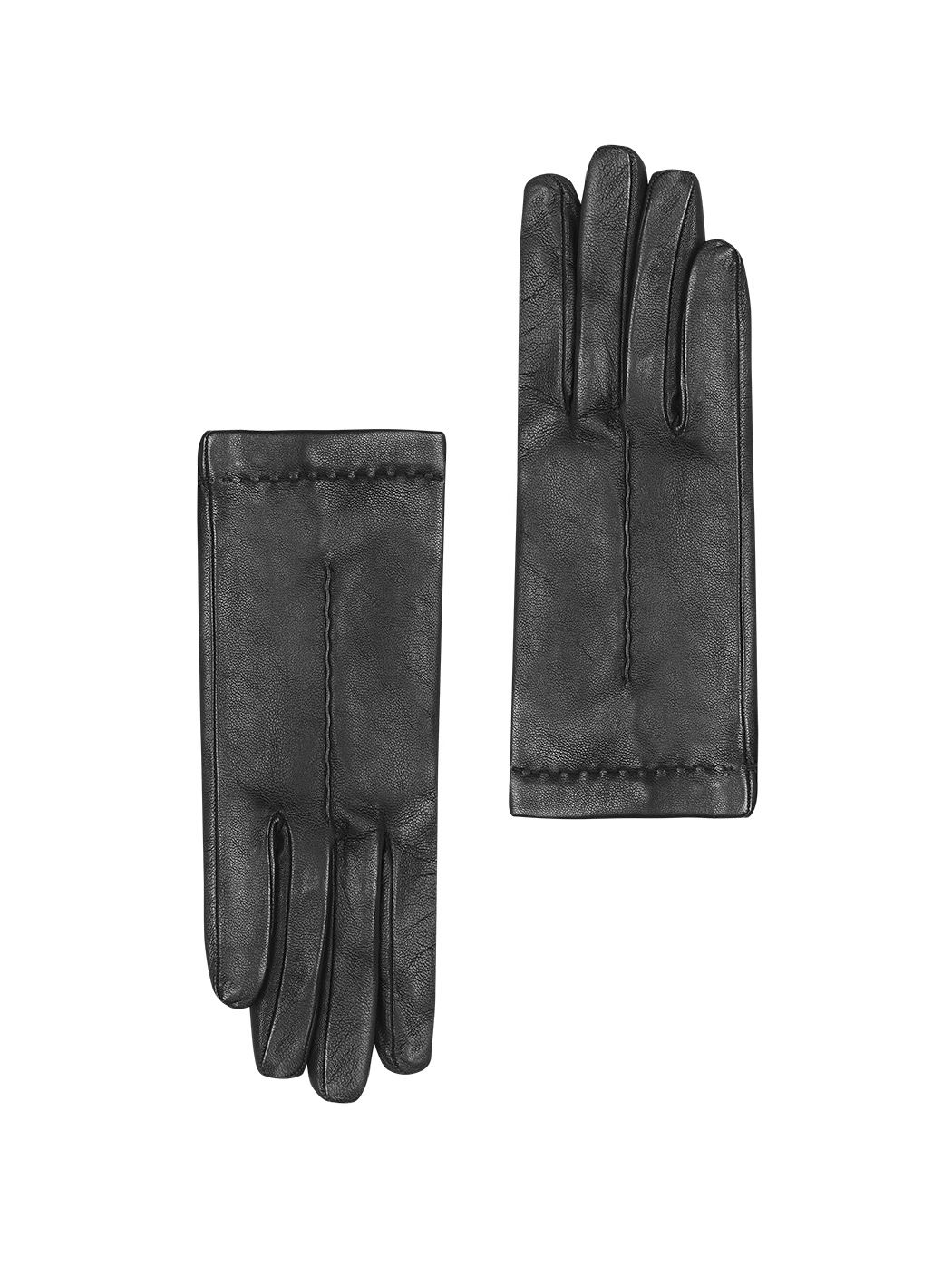 Элегантные кожаные перчатки черного цвета
