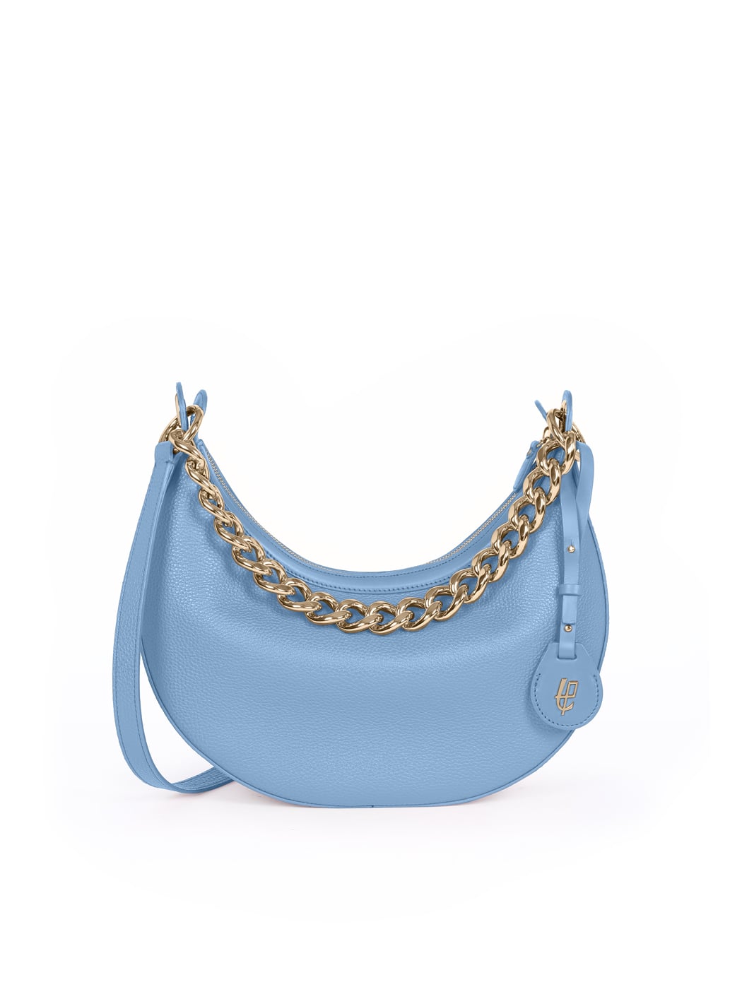 Crescent Hobo Shoulder Chain Bag Clara Sky Blue