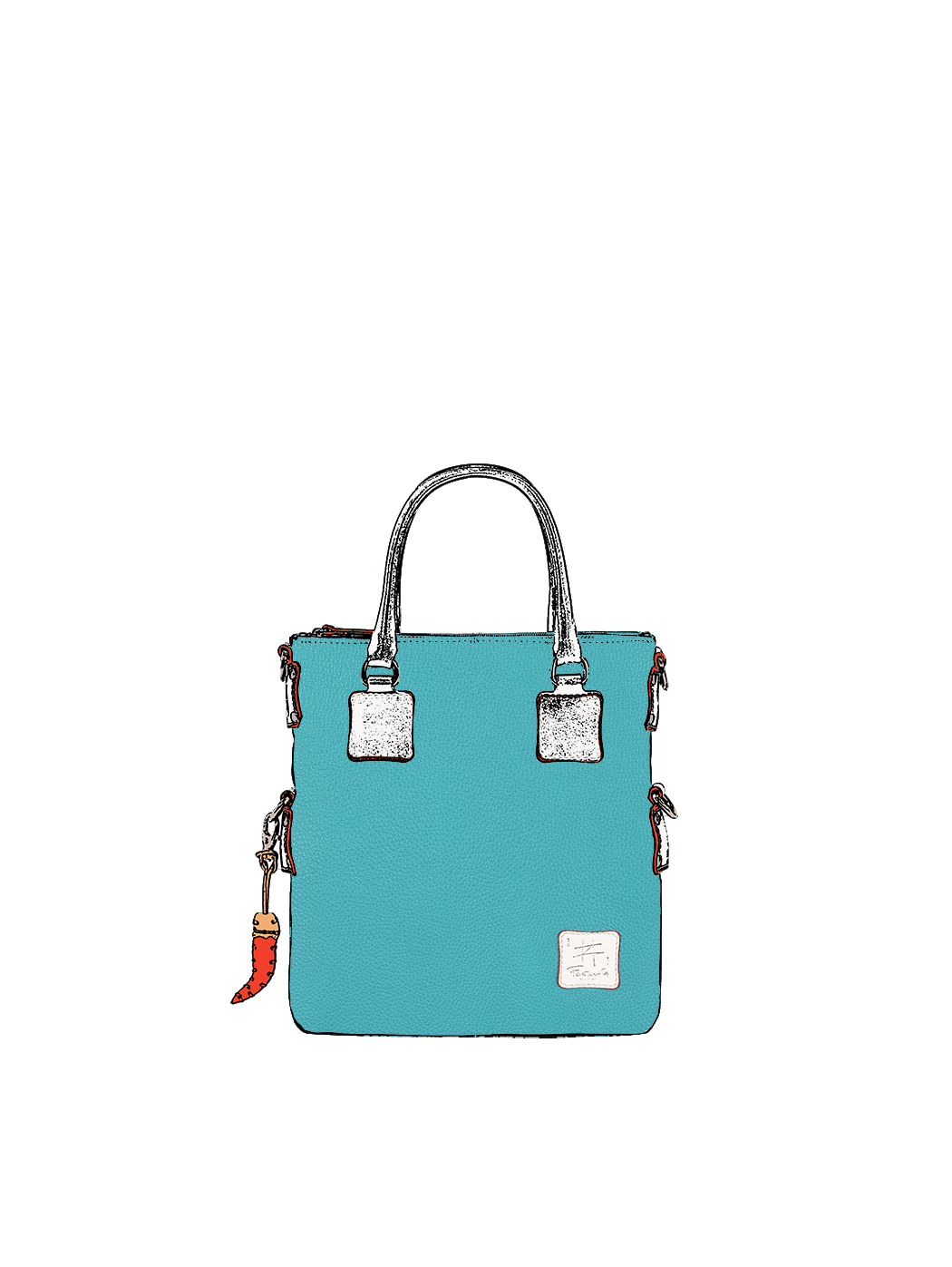 Дизайнерская мини - сумка из коллекции Fortunata светло - голубого цвета