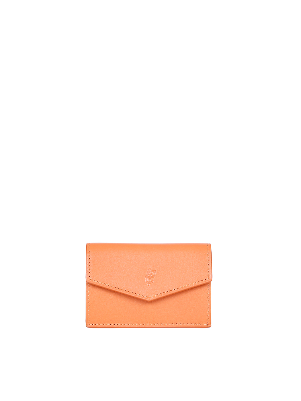 Compact Trifold Wallet Baranil Leather Orange
