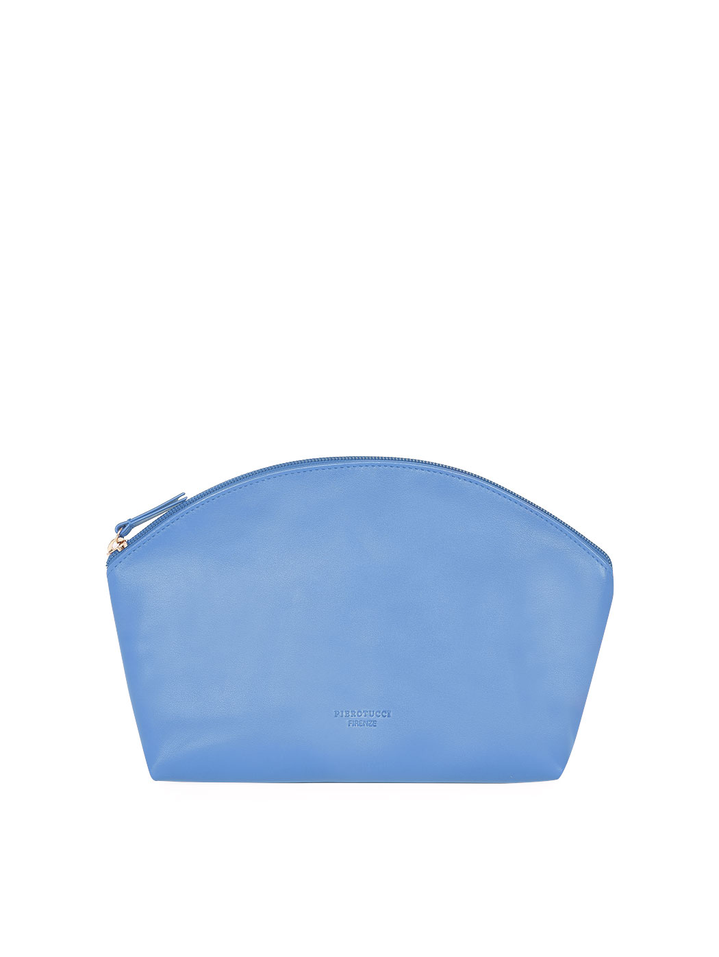Кожаный клатч на ремне светло - голубого цвета