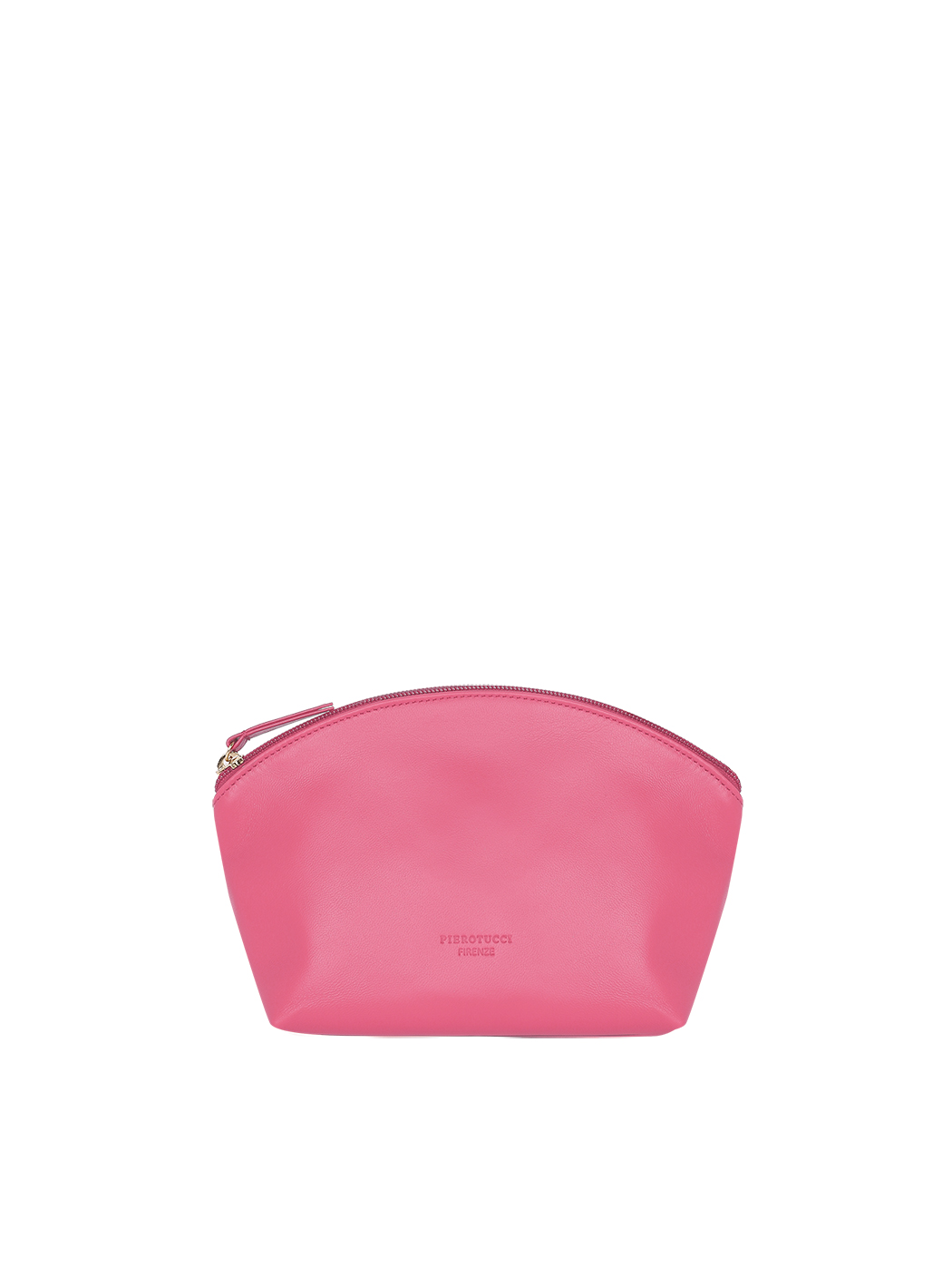 Pochette in pelle rosa con tracolla