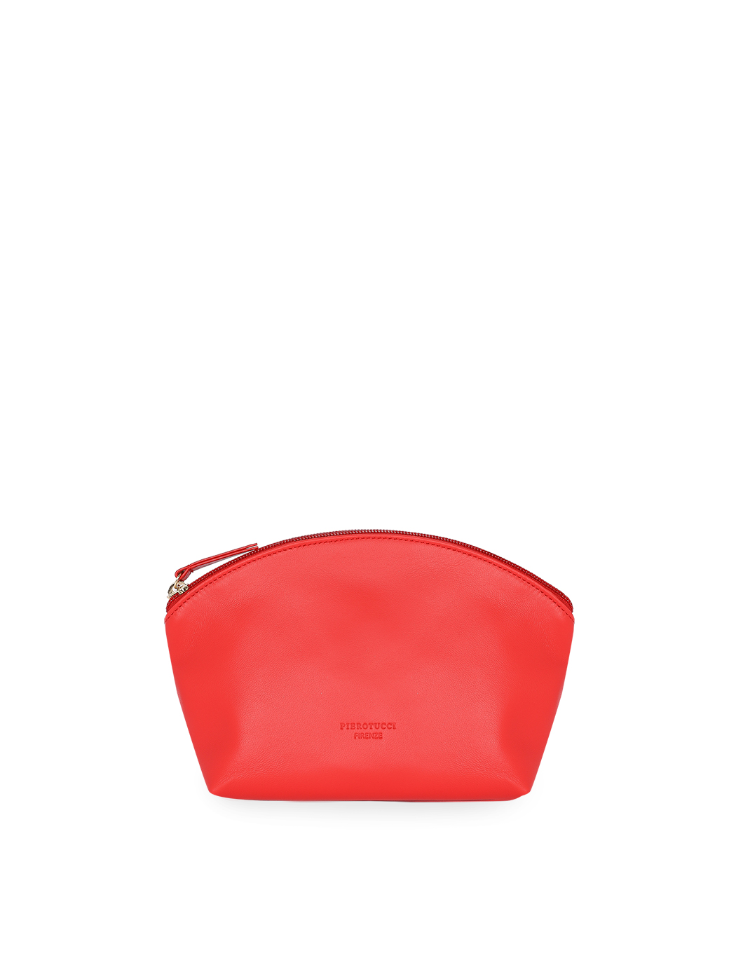 Half Moon Essentials Pouch Crossbody Red Leather