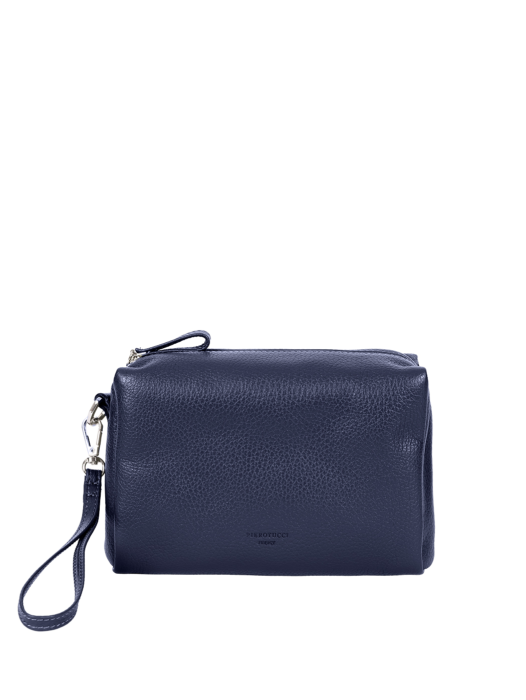 Unisex Leather Wristlet Clutch Bag Blue