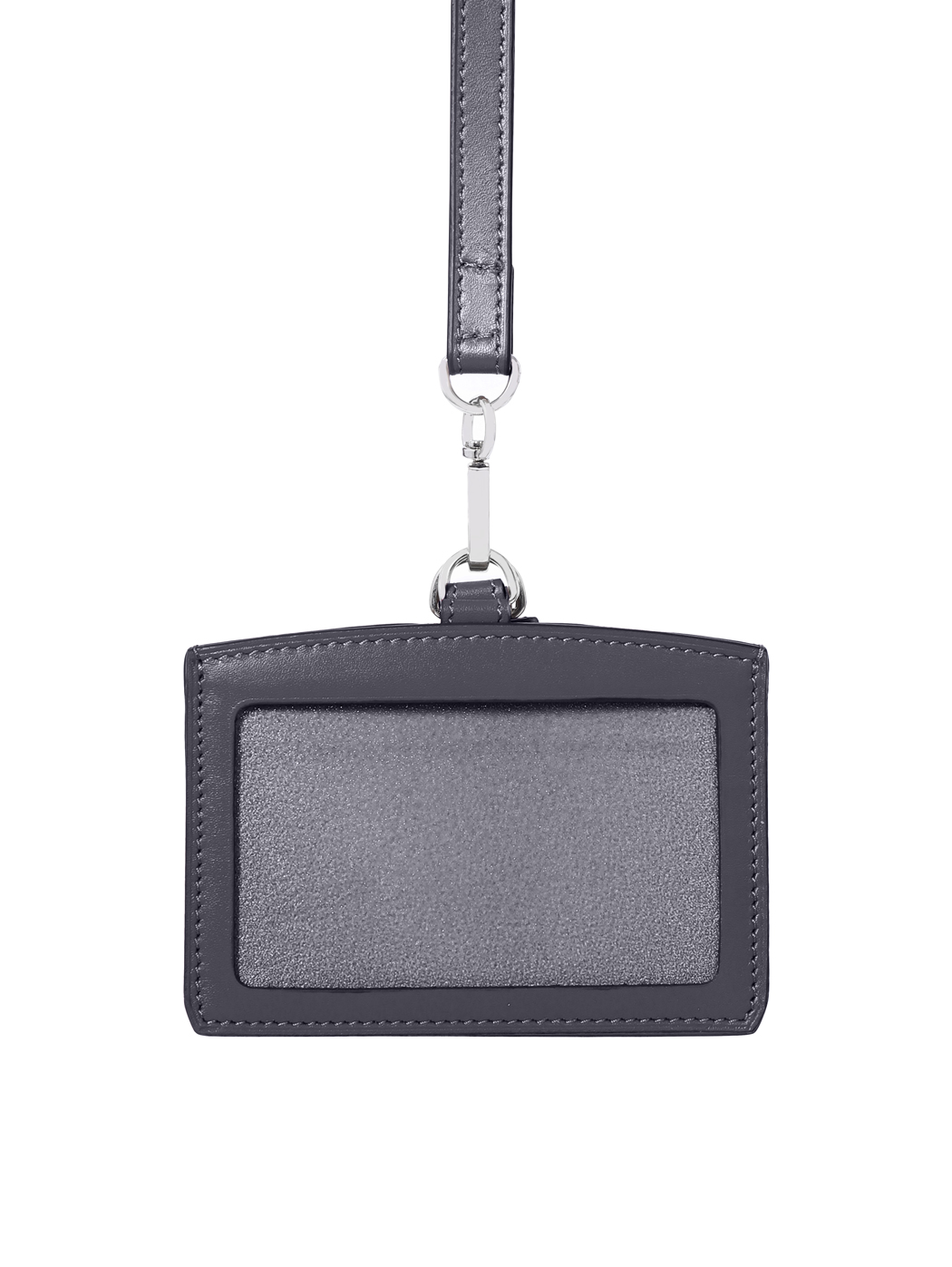 Lanyard ID Card Badge Holder Baranil Leather Blue