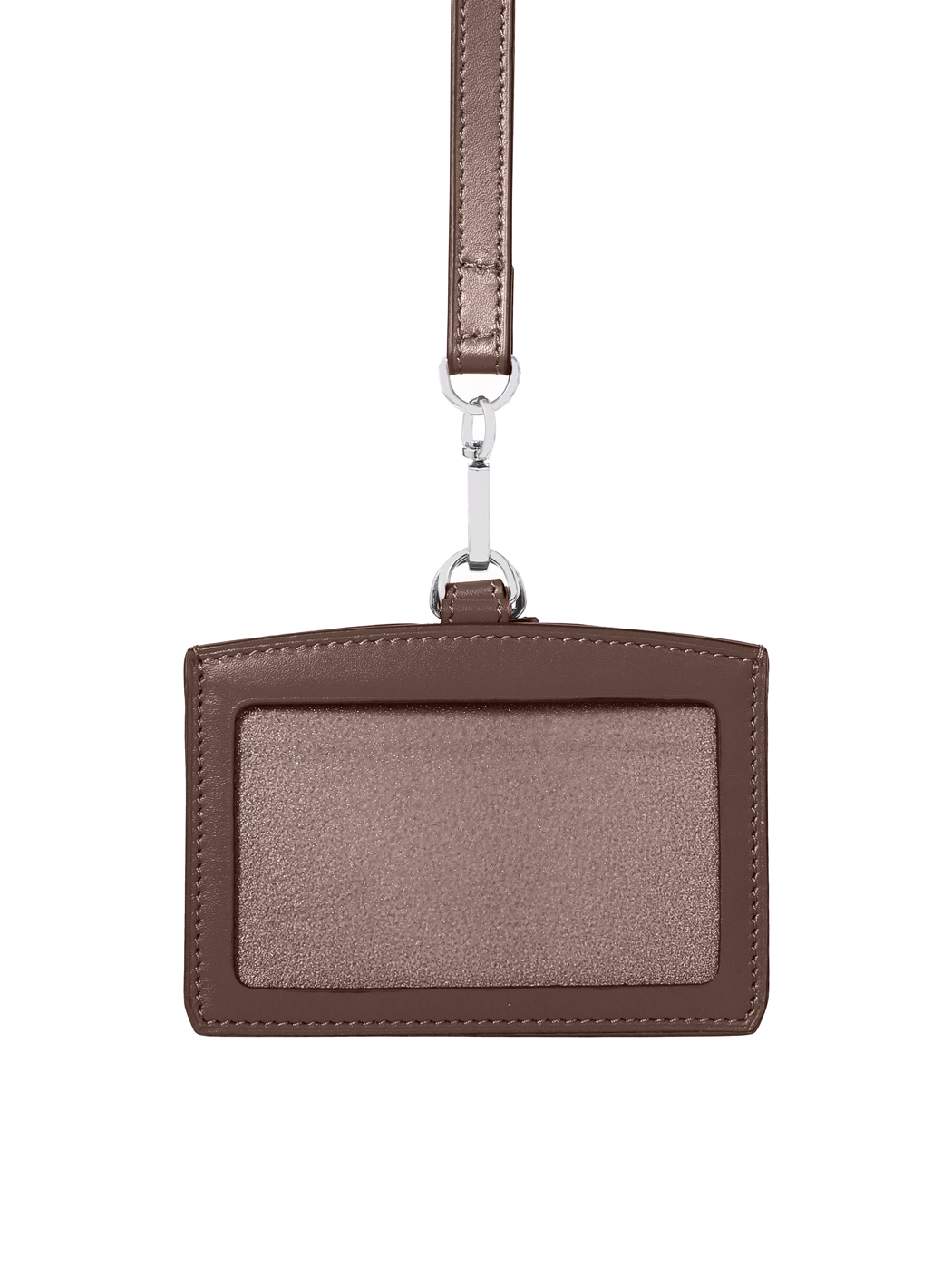 Porta badge da collo in pelle Baranil Marrone