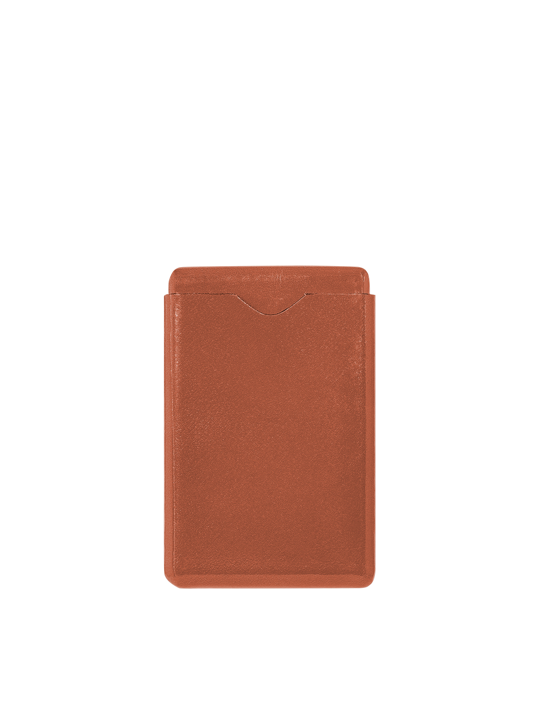 Business Card Holder Molded Leather Brown