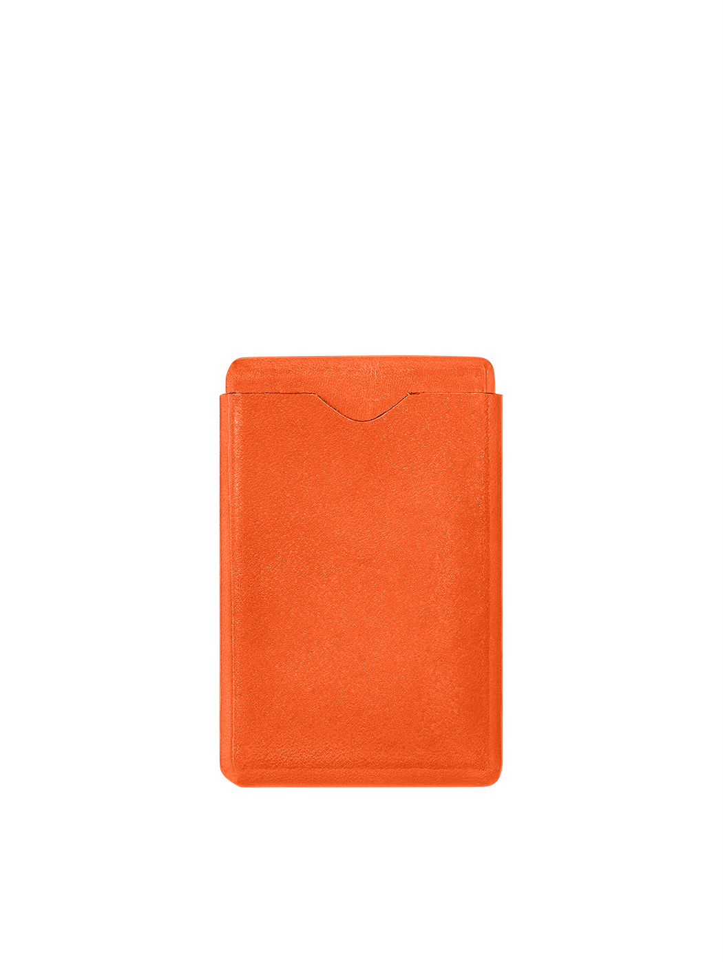 Кожаный футляр для визитных карточек оранжевого цвета