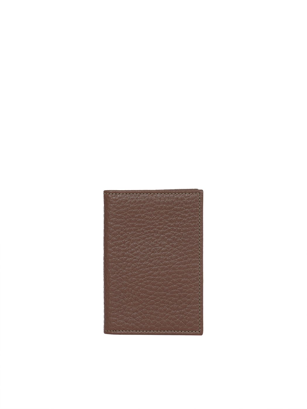 3 Pocket Leather Card Holder Dark brown