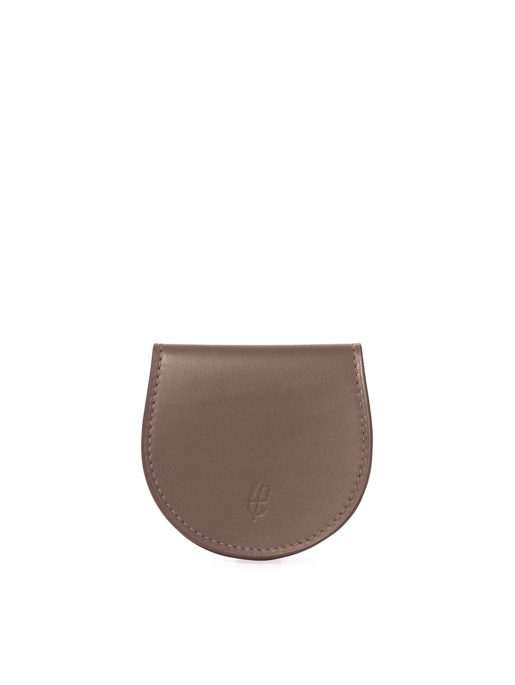 Flap Over Snap Coin Pouch Baranil Leather Brown