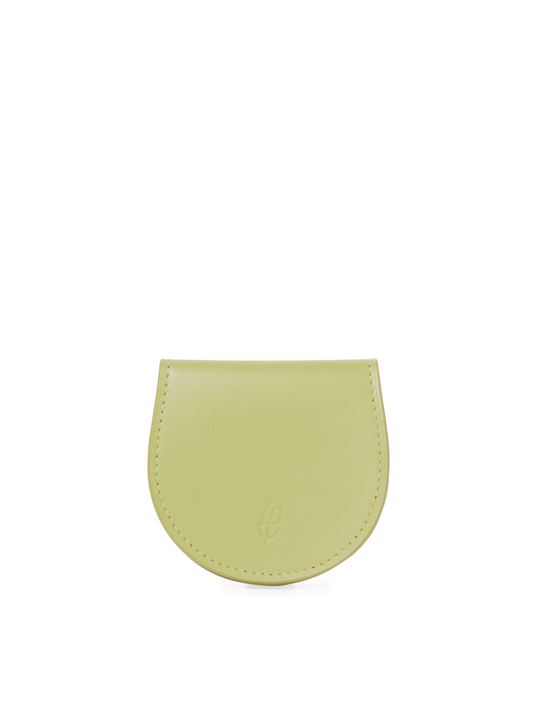 Flap Over Snap Coin Pouch Baranil Leather Pistachio
