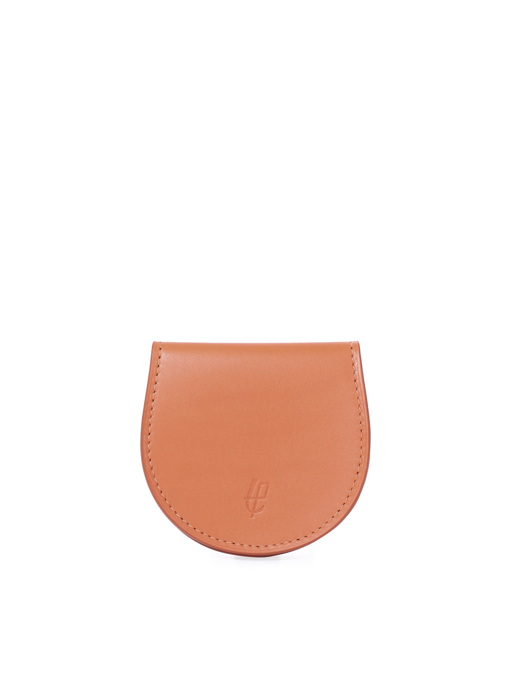 Flap Over Snap Coin Pouch Baranil Leather Tan
