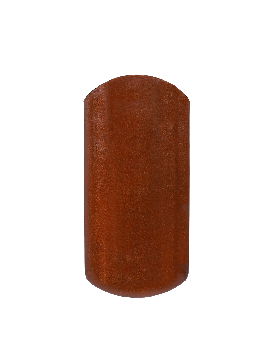 Кожаный футляр для очков ручной работы коричневого цвета