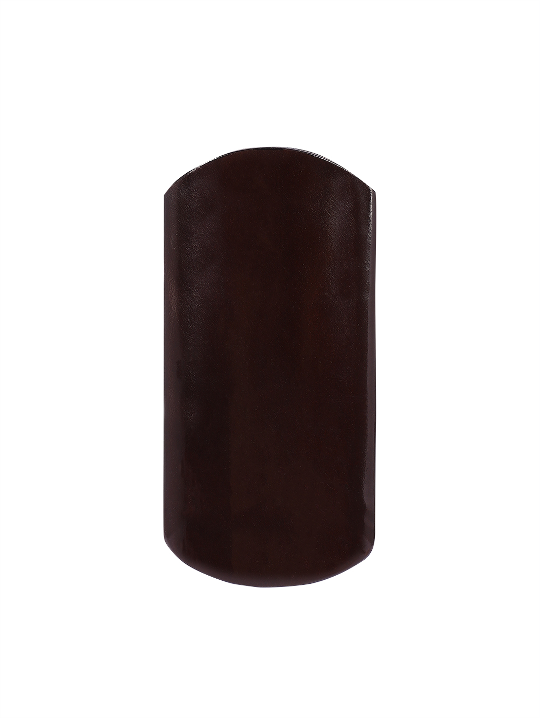 Кожаный футляр для очков ручной работы темно - коричневого цвета