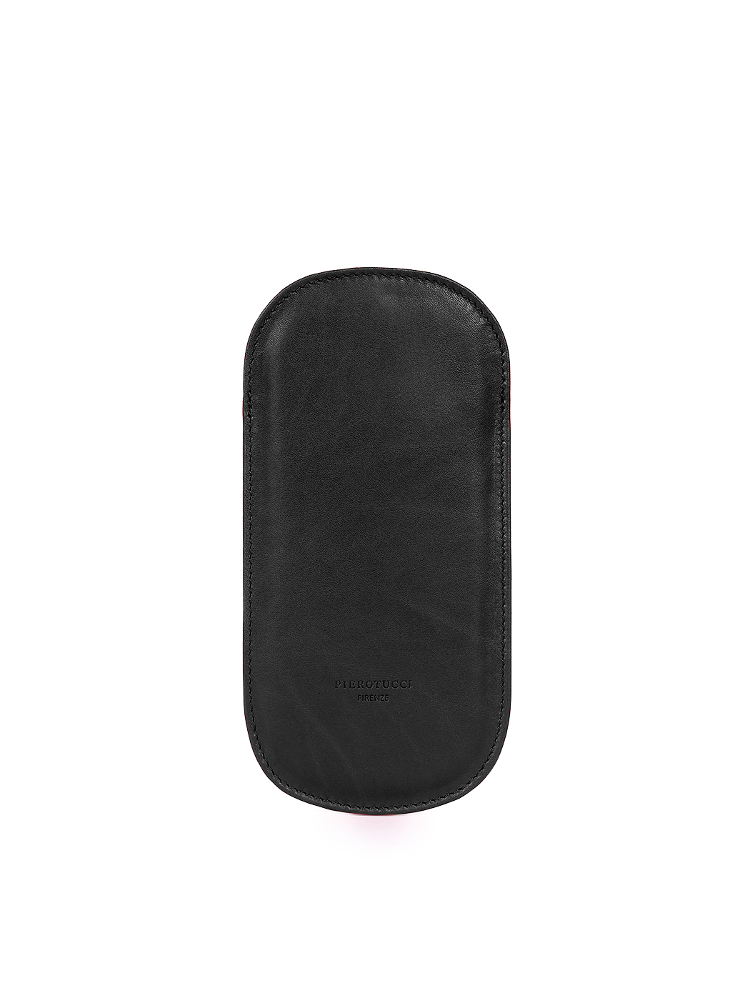 Black leather glasses case