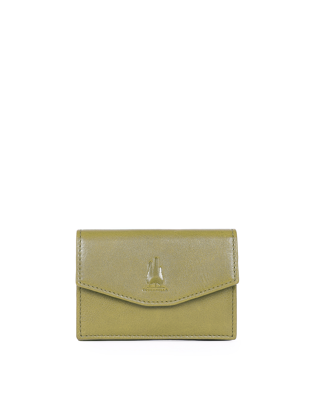 Card Case with button Olive green