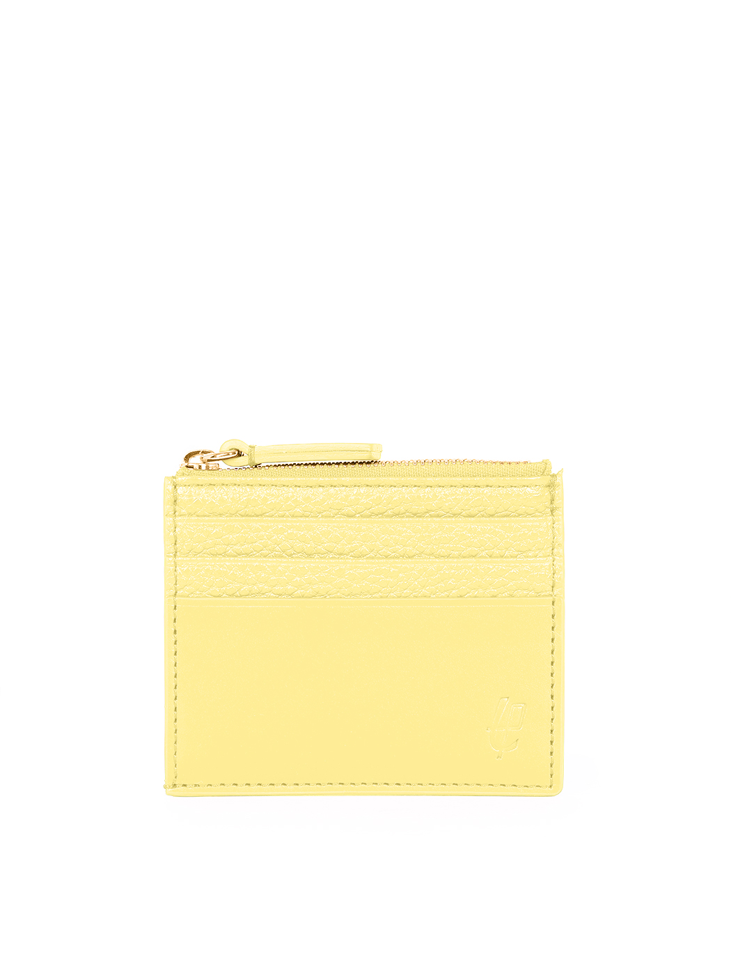 Slender Card Holder Mammut and Nappa Cuoio Lemon Yellow