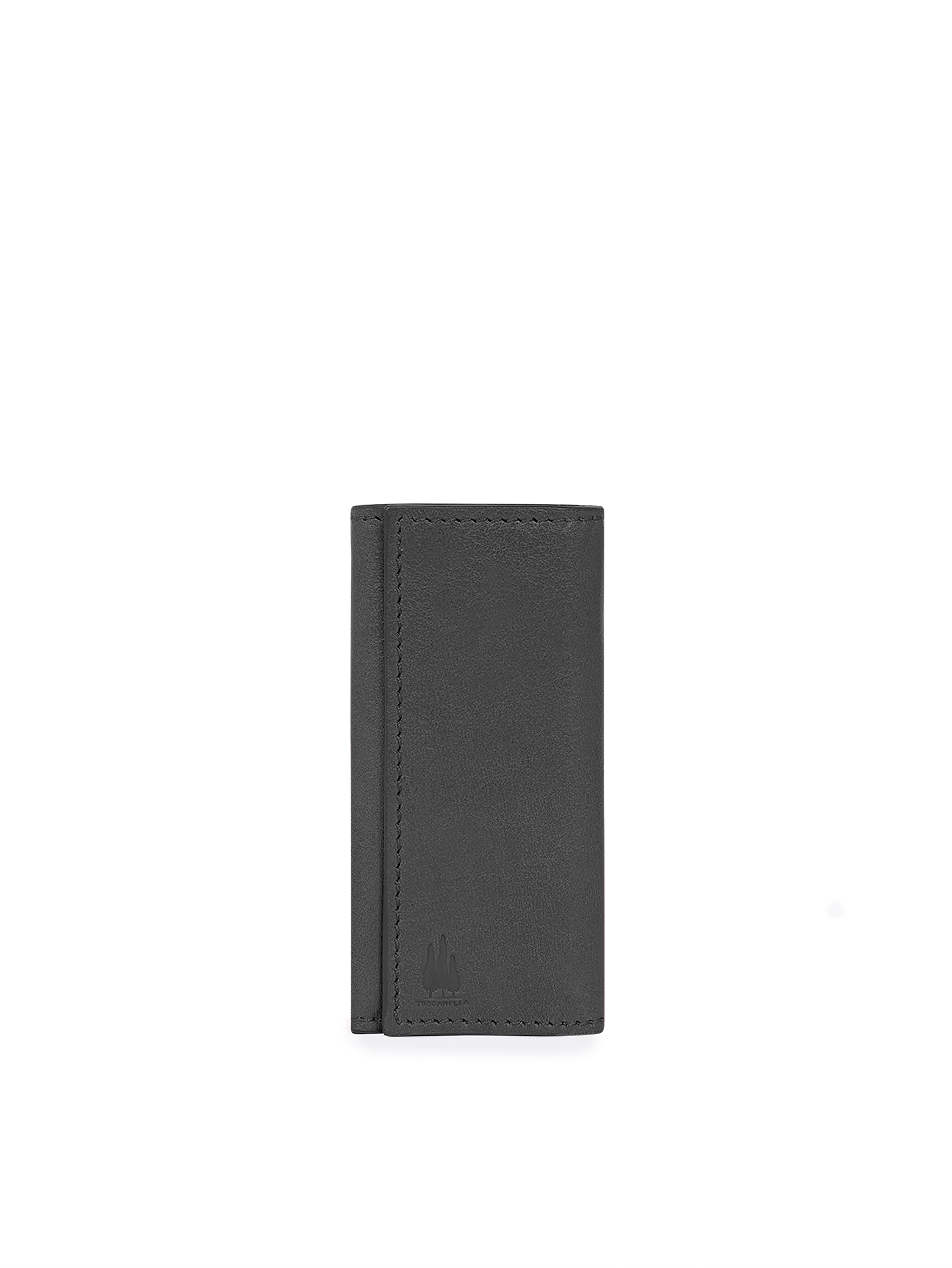 Small Leather Key Case with 4 Key Hooks Black