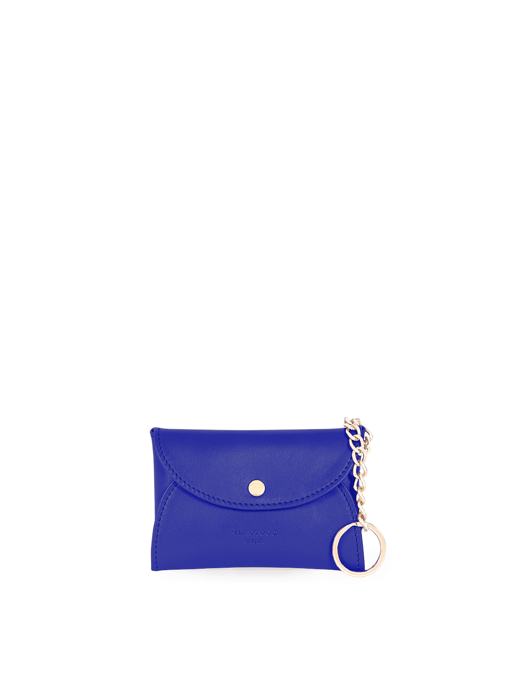 Envelope Keychain Card Case Leather Blue